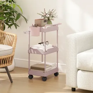 Carrito Auxiliar con Ruedas Rosa