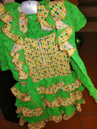 Vestido niña flamenca volantes talla 4 años