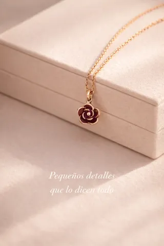 Colgante Mamá y Rosa Oro y Rosa