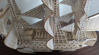 Maqueta Barco Madera Construcción