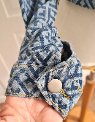 Cazadora vaquera estampada Boohoo Talla S