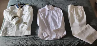 Traje Almirante Comunión Blanco y Dorado