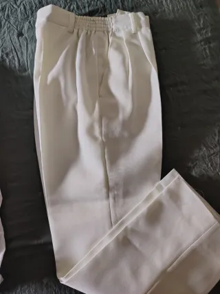 Traje Almirante Comunión Blanco y Dorado