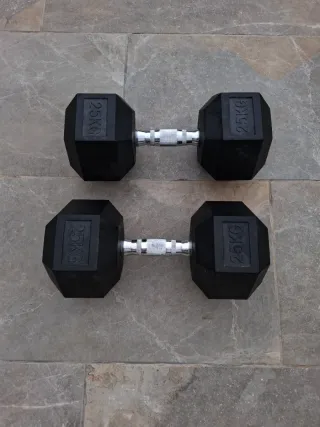 Mancuernas hexagonales 25 kg (par)