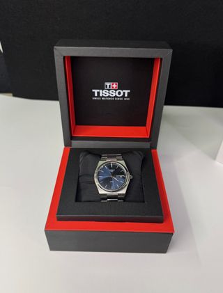 Tissot PRX Reloj Azul y Plateado