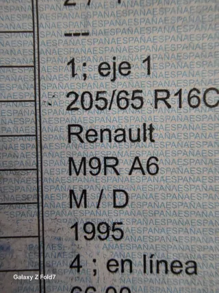 Despiece Opel Vivaro 2.0 CDTI 2013