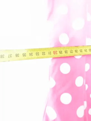 Traje Flamenca Niña Lunares Rosa Talla 12 años.