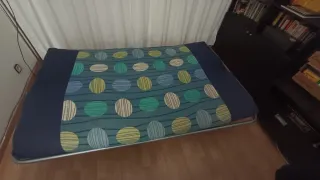 Sofá Cama Libro Tela y Metal