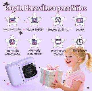 Cámara Instantánea Infantil Morada