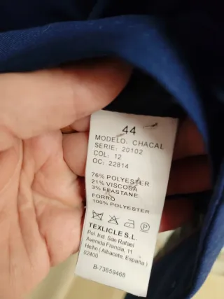 Traje de chaqueta azul SASTRERIA JUANJO CANALES