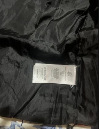 Chaqueta plumas roja y negra mujer invierno talla