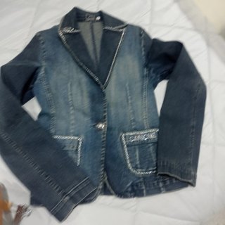 Chaqueta Vaquera con Brillantes Talla M
