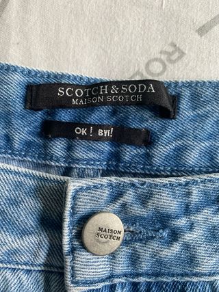 Vaqueros anchos mujer con raya lateral