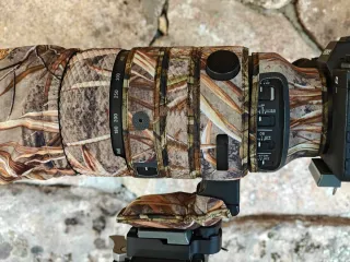 Sigma 150-600mm DG DN OS Sports Sony + funda camo