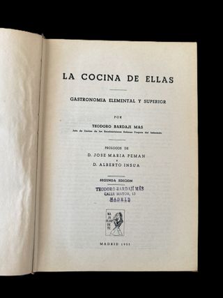 La cocina de ellas. Libro de gastronomía.