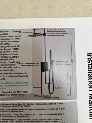 Ducha empotrada dorada SaniteModar