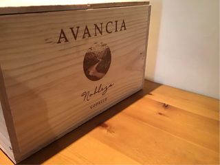 Caja de madera XXL  tipo baúl con tapa superpuesta