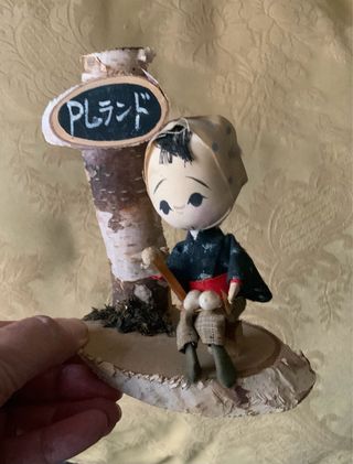 Antigua figura Kokeshi japonesa