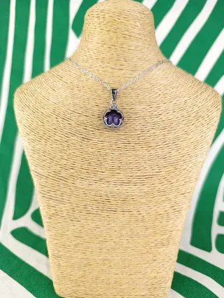 Colgante Gotland Acero Amatista Grande Mod 2