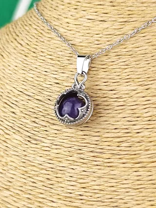 Colgante Gotland Acero Amatista Grande Mod 2