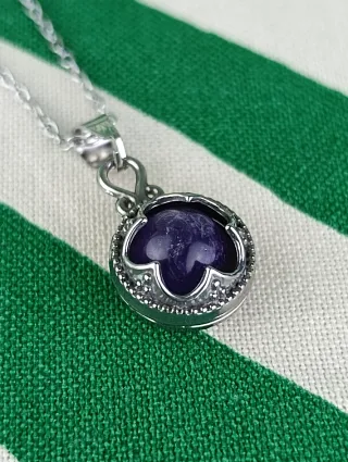 Colgante Gotland Acero Amatista Grande Mod 2