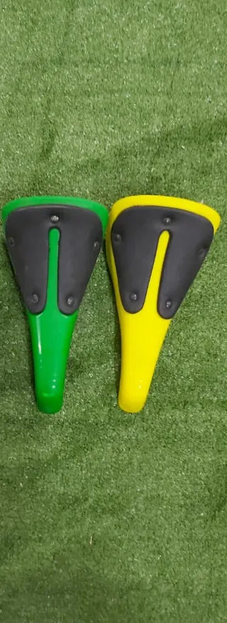 Por unidad Sillín BMX Spider Verde y Amarillo