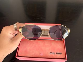 Gafas de Sol Miu Miu Doradas Redondas