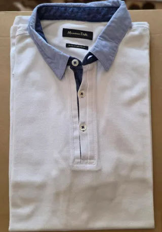 Polo Massimo Dutti Blanco Talla M