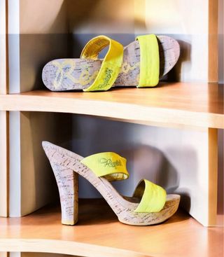 Sandalias de tacón Replay amarillas