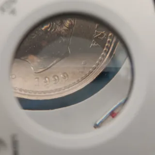 100 Pesetas 1999 "Perlas Unidas" Error