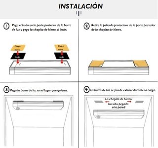 Pack 2 Luces LED Sensor Movimiento Armario/Pasillo
