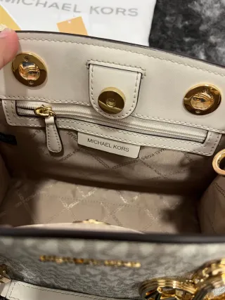 Bolso Michael Kors Beige y Dorado