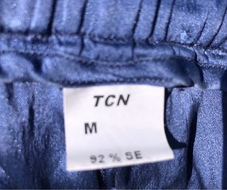 Pantalón TCN azul seda goma cintura talla M