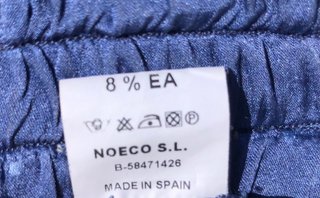 Pantalón TCN azul seda goma cintura talla M