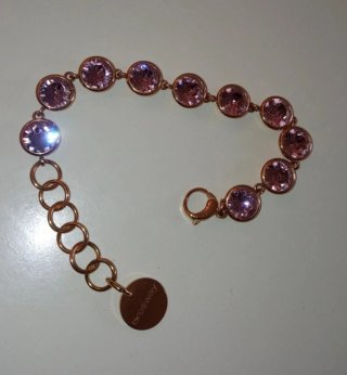 Bracciale Brosway con cristalli rosa e oro
