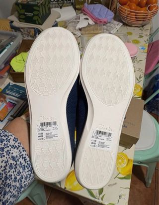 Bailarinas Clarks Azul y Verde Talla X