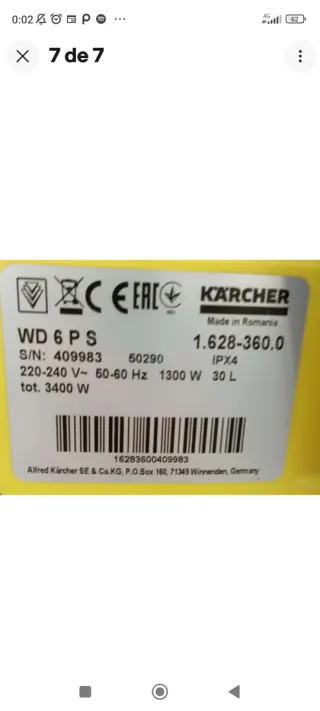 Aspiradora Kärcher WD6 P