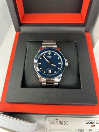 Tissot Seastar Reloj Azul y Plateado