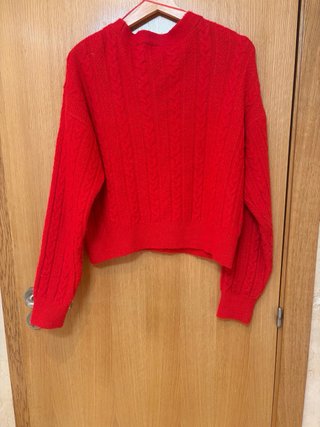 Chaqueta de punto Zara roja