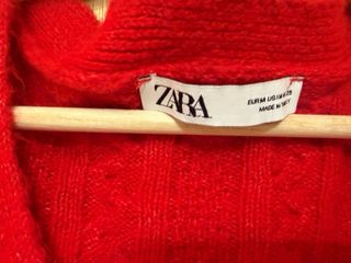 Chaqueta de punto Zara roja