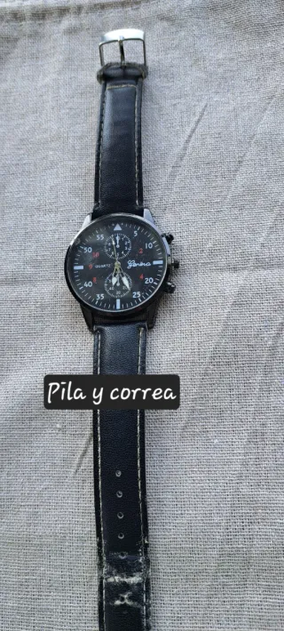 Lote 3 Relojes (Negro, Azul) Negro, azul  ,crema