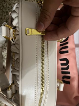Borsa Miu Miu Bianca e Dorata