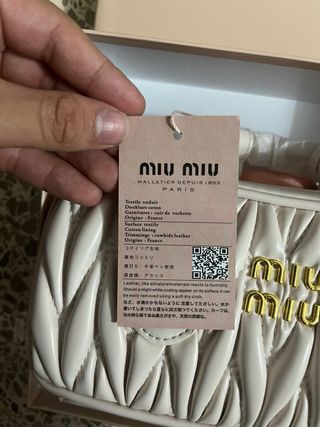 Borsa Miu Miu Bianca e Dorata