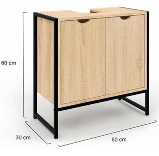 Mueble de baño madera y metal