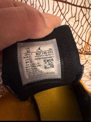Scarpe Nike Jordan Bambino Giallo Nero