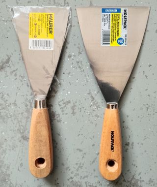 6 Espatulas 40-160mm mango madera