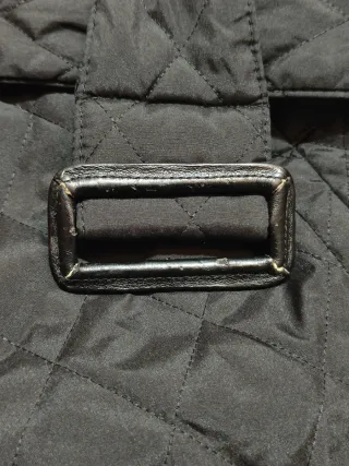 H&M trench soprabito lungo trapuntato donna nero S