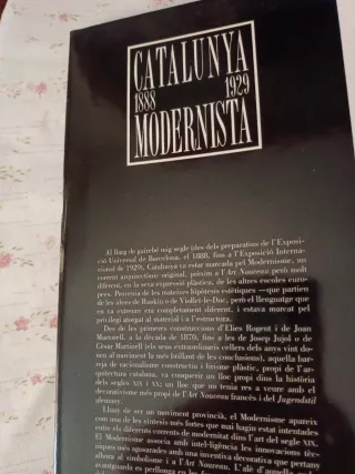 Arquitectura  Libro Cataluña Modernista  1888 1929