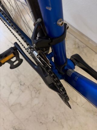 Bicicleta de carretera Btwin azul y plata Talla M