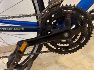 Bicicleta de carretera Btwin azul y plata Talla M